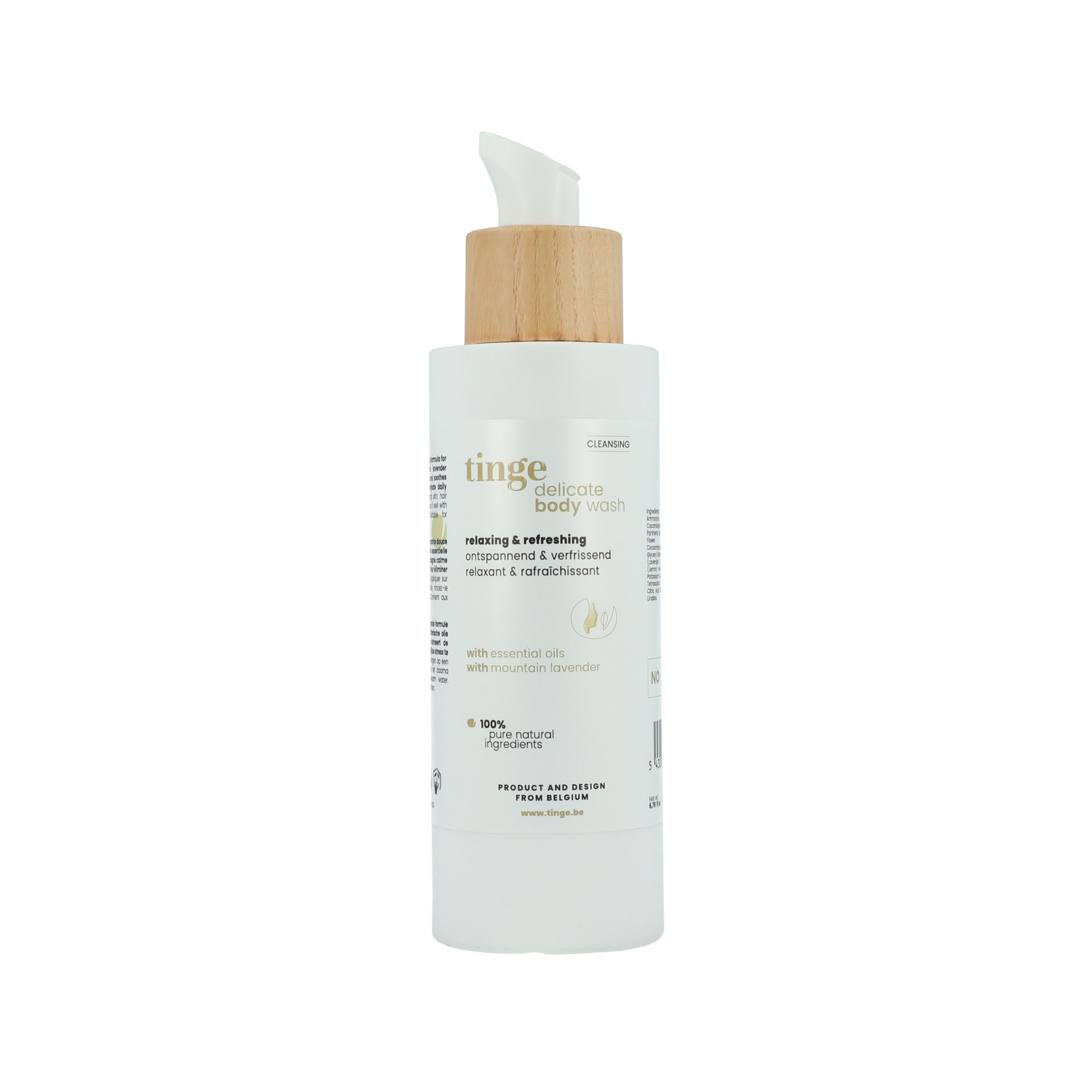 tinge delicate body wash tinge delicate body wash bottle on a white background