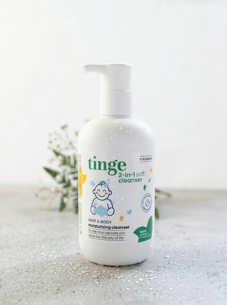 Tinge Bébé Gel nettoyant doux 2 en 1 300ml