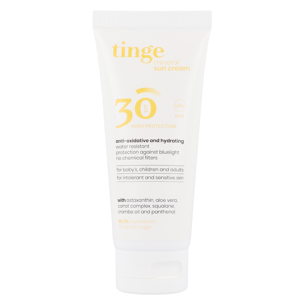 Tinge crème solaire minérale SPF30 100mL